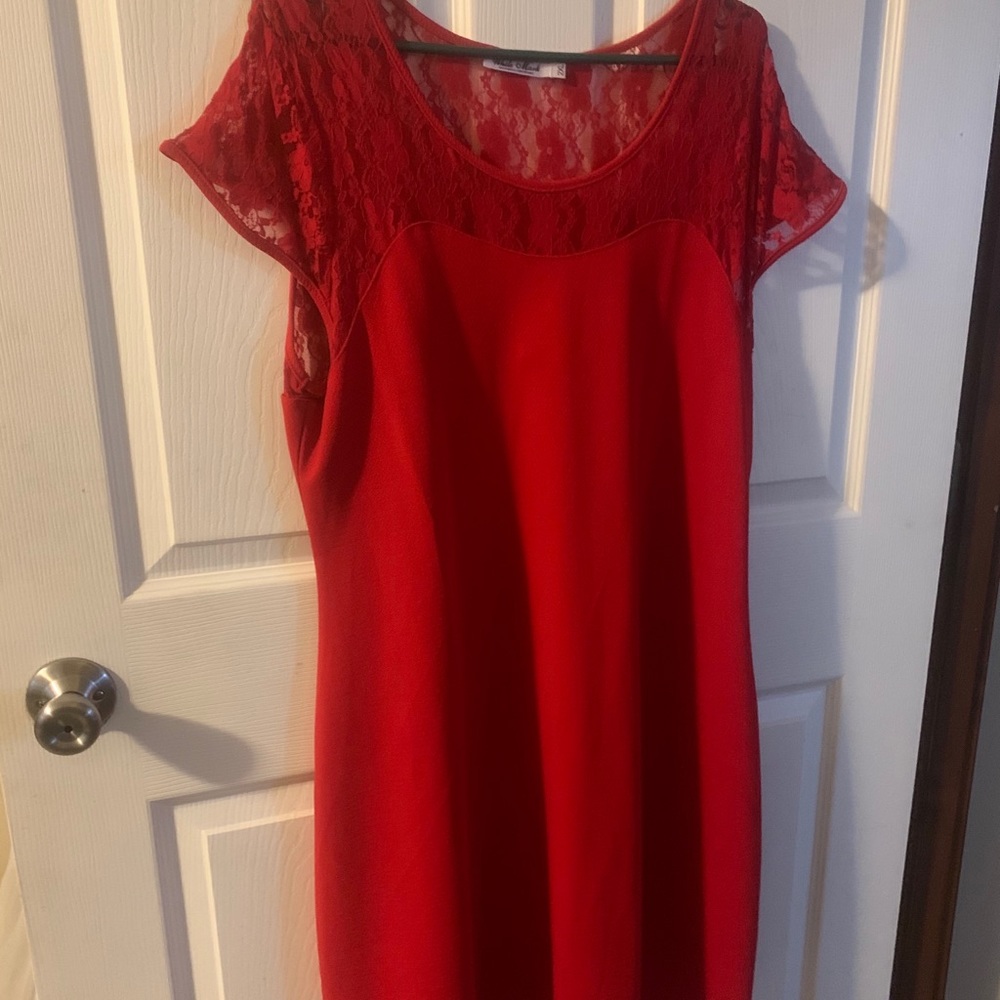 Red plus size dress size 2XL